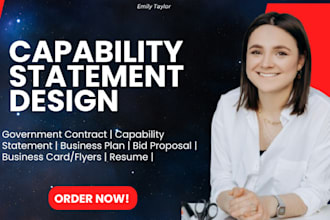 design professional capability statement for government contracts