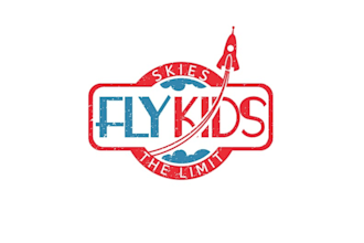 design awesome skies fly kids logo