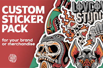 logo badge traditional tattoo design for sticker and tshirt