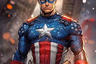 create you into superhero comic cartoon character