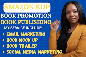 do book promotion for book mock up book trailer and email marketing