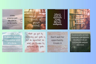 create custom motivational and  quote for social media