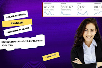 provide premium adx ma approval instantly on earnings received sites