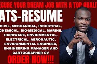 write mechanical, civil, biomedical engineer resume and cartographer CV