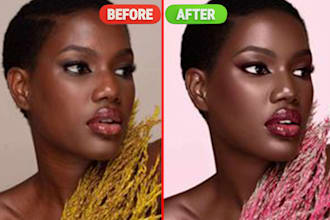 a photo retouching skin, beauty, glamour, model retouching