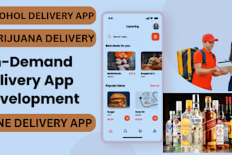 develop ondemand alcohol delivery app, marijuana delivery app, wine delivery app