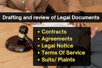 draft and review your contracts, agreements and law suits