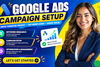 setup and manage google ads adwords PPC campaigns as ads manager