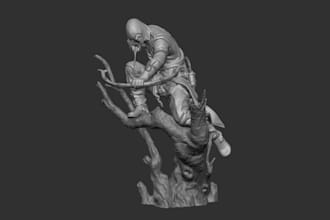 sculpt character or miniature for 3d printing or warhammer