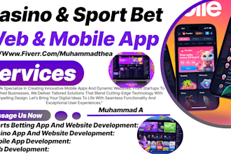 develop crypto sport bet website, crash game, slot, crypto igaming website