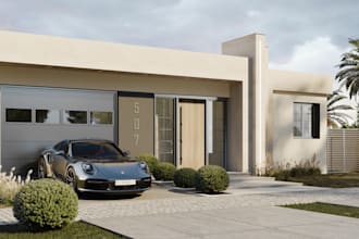 architecture exterior design and visualization