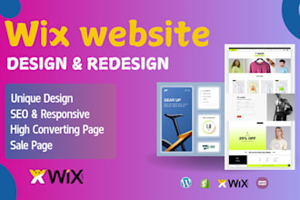 wix website design, wix ecommerce website, and wix redesign