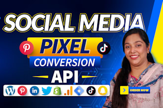 setup tiktok pixel pinterest snapchat linkedin conversion API with tag manager