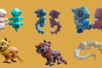 3d articulated model 3d bjd 3d doll 3d flexi model 3d fidget toy design
