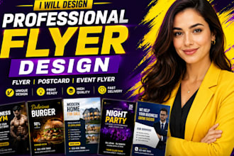 design flyer postcard or event flyer design for  your professional business