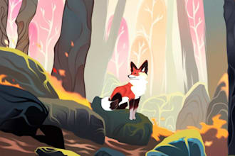 draw stylized artwork of nature