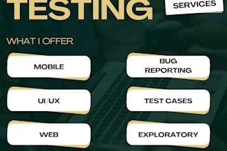 do manual, QA, API testing for web and mobile applications