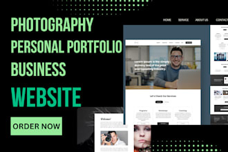 design personal portfolio, business and photography website