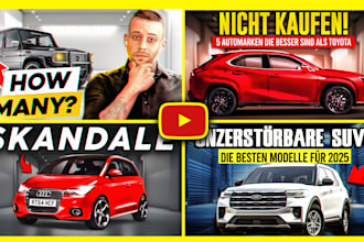 design youtube thumbnails for car reviews, auto reviews