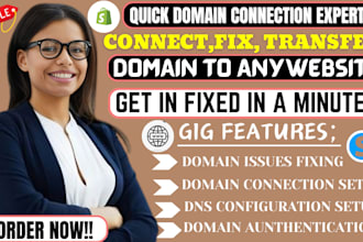 transfer connect domain to shopify, squarespace google workspace to systeme io