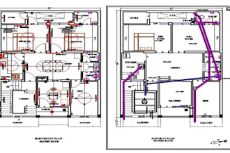 draw architectural mep drawings, electrical drawings, plumbing