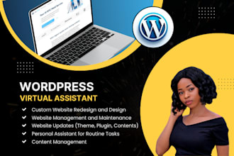 be your wordpress virtual assistant for website management and optimization