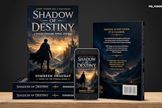 design book cover, kindle ebook cover, amazon KDP cover with 3d mockup
