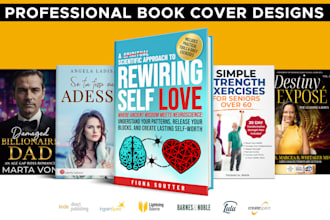 design book cover, kindle ebook cover, amazon KDP cover with 3d mockup