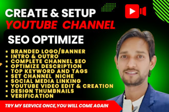 youtube channel creation, setup, SEO optimization