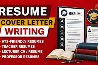 craft professional resume for teachers, lecturers, and professors