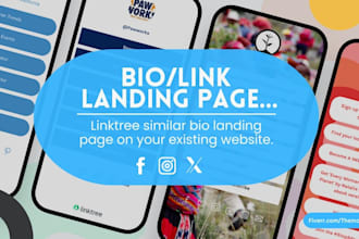 create a linktree style bio page on your wordpress website