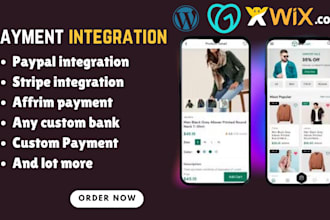 integrate stripe xendit paypal apple payment gateway on wix, wordpress, shopify