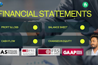 prepare profit and loss, cash flow, balance sheet and financial statements