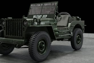 deliver 3d rc automotive lego model, 3d nurbs model, fivem asset, milittary car