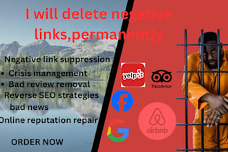 do effective online reputation  delete negative links permanent  remove mugshots