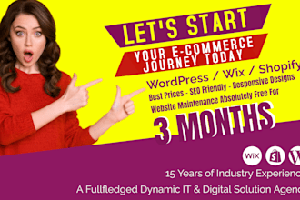 exclusively design and develop your wix ecommerce website