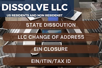 dissolve your US llc, llc registration, close ein, itin, company registration
