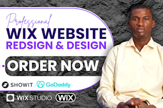design wix website custom showit godaddy wix studio ecommerce store design