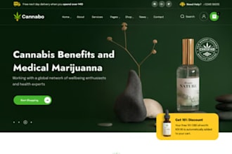 design cbd website cannabis cigar marijuana store vape hemp cbd shopify website