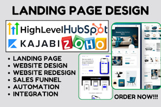 do gohighlevel sales funnel automation zoho email template hubspot landing page