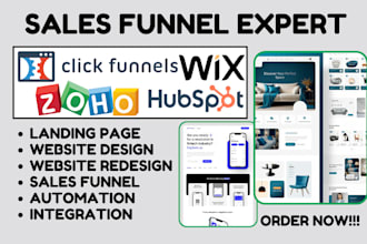 hubspot landing page clickfunnels sales funnel website click funnels automation