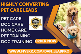 generate pet care leads home care elderly care life insurance grooming leads