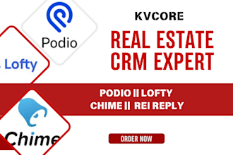 setup custom podio crm lofty chime rei reply workflow automation for real estate