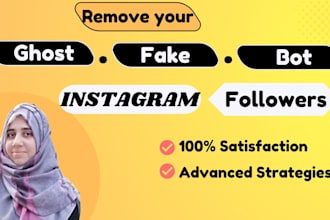 identify and remove instagram ghost, bot, fake, inactive followers safely