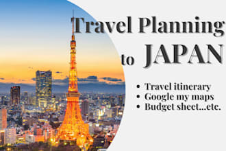 create a personalized itinerary for your trip to japan