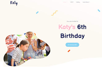 create birthday website for invite, rsvp, collect memories