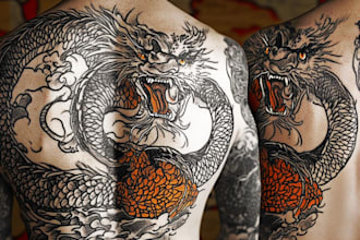 create unique japanese tattoo design