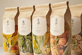make label, pouch or box packaging with all files in 1 day
