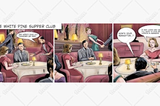 design70s 80s 90s comic illustration graphic novel retro comic strip vintage art