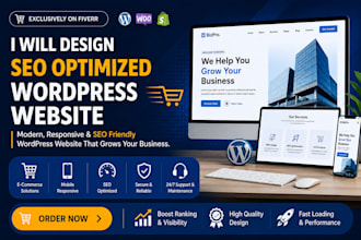 design SEO optimized wordpress website design and development